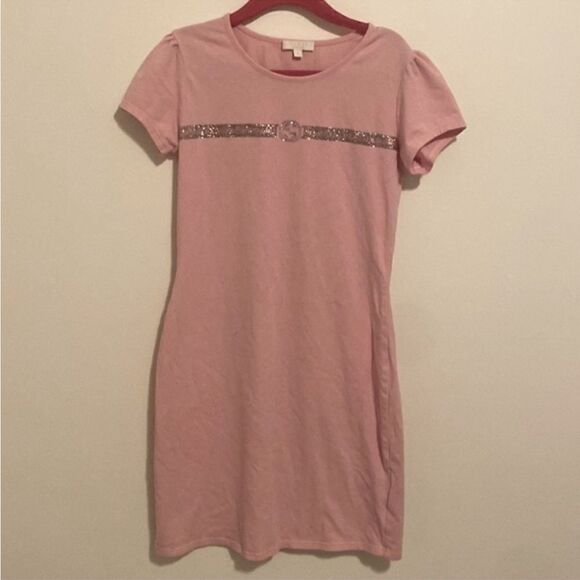 Gucci Other - HOST PICK!🥳 Authentic Gucci  Pink Rhinestone Bling GG Logo Girls Dress Size 8
